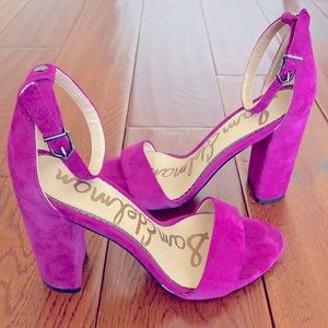 Sam Edelman hot pink suede sandals sz 6W